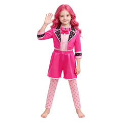 Kinder Mädchen Pink Kostüm Set Descendants 2026 Pink Cosplay Outfit