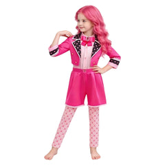 Kinder Mädchen Pink Kostüm Set Descendants 2026 Pink Cosplay Outfit