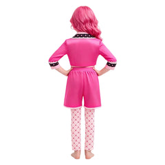 Kinder Mädchen Pink Kostüm Set Descendants 2026 Pink Cosplay Outfit