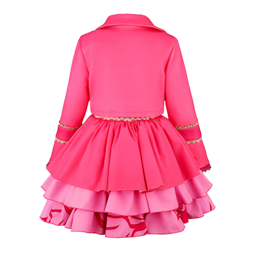 Kinder Mädchen rosa Kleid Descendants Rosa Cosplay-Kostüm für Halloween Karneval und Partys
