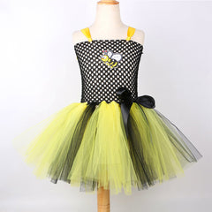 Kinder Mädchen TUTU Kleid Bienenflügel Set Mesh  Rock Cosplay Kostüm Outfits Halloween Karneval Anzug