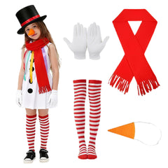 Kinder Mädchen Weihnachten‌ Schneemann Cosplay Kostüm Halloween Karnevalsparty Anzug