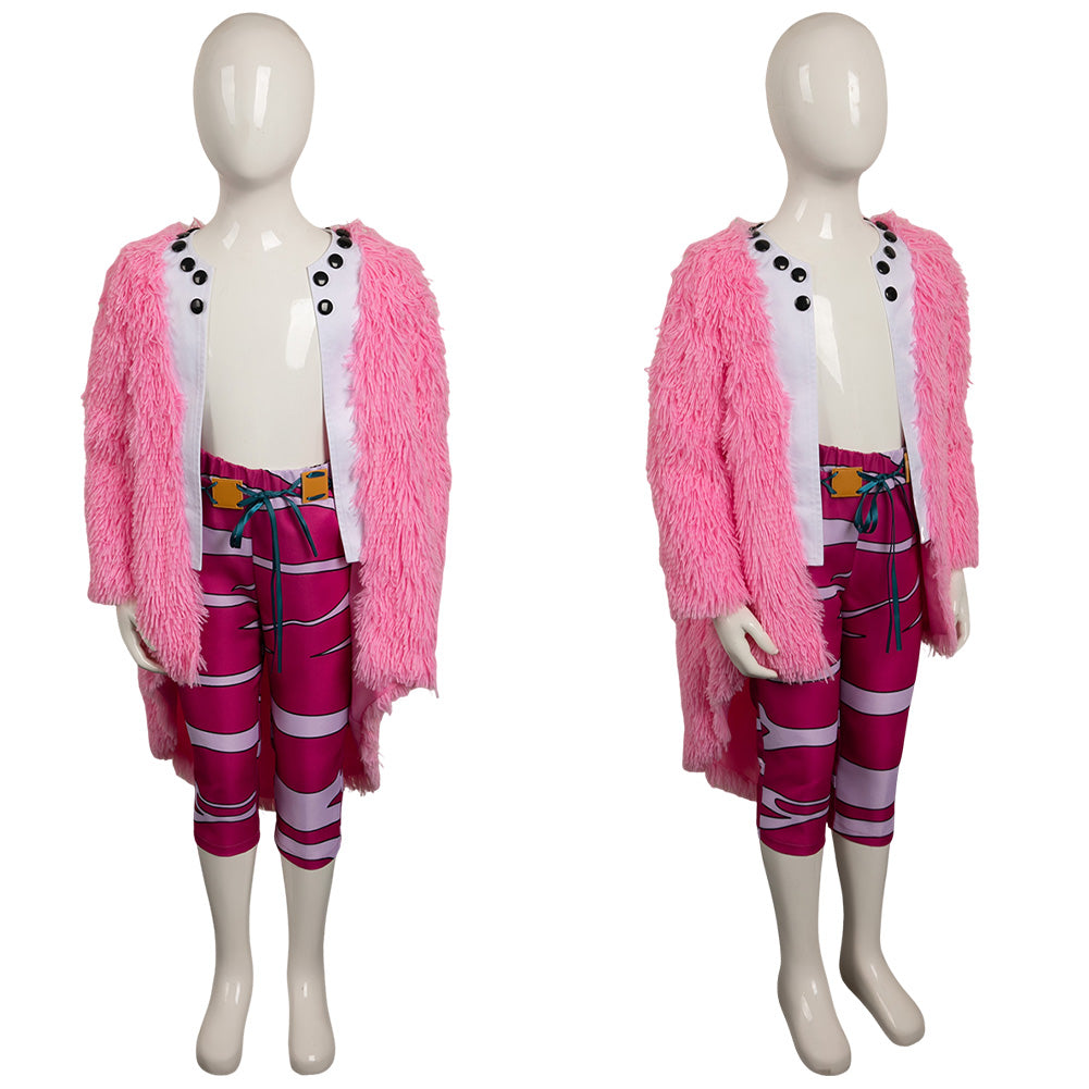 Kinder One Piece Outfit Bösewicht Cosplay Anime Cosplay Doflamingo Cosplay Donquixote Doflamingo Cosplay Kostüm Outfits Halloween Karneval Kostüm