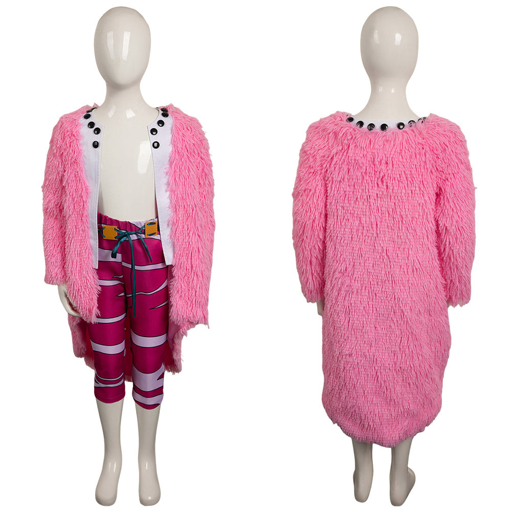 Kinder One Piece Outfit Bösewicht Cosplay Anime Cosplay Doflamingo Cosplay Donquixote Doflamingo Cosplay Kostüm Outfits Halloween Karneval Kostüm