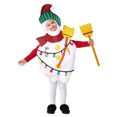 Kinder Schneemann-Cosplay-Kostüm für Halloween und Karnevalspartys