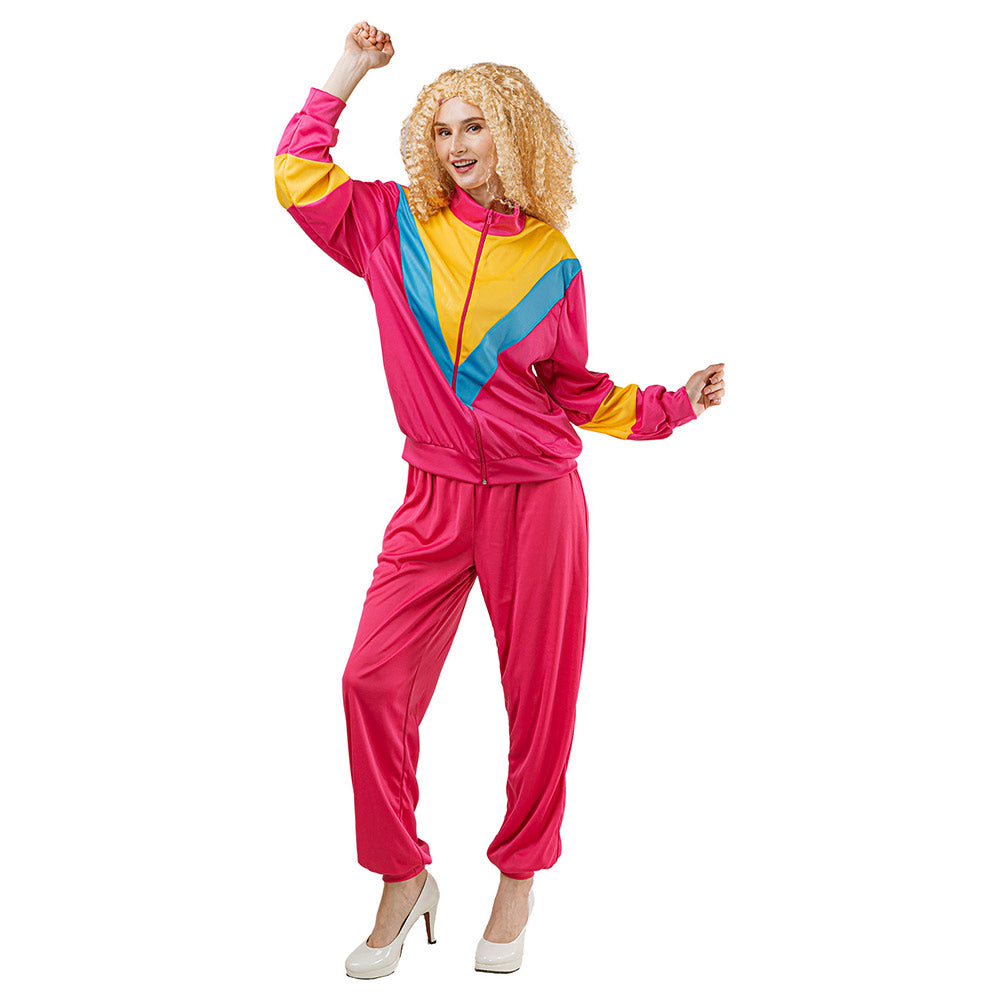 Kinderr Retro 80S Cosplay Sportmode Kostüm Outfits Halloween Karneval Anzug