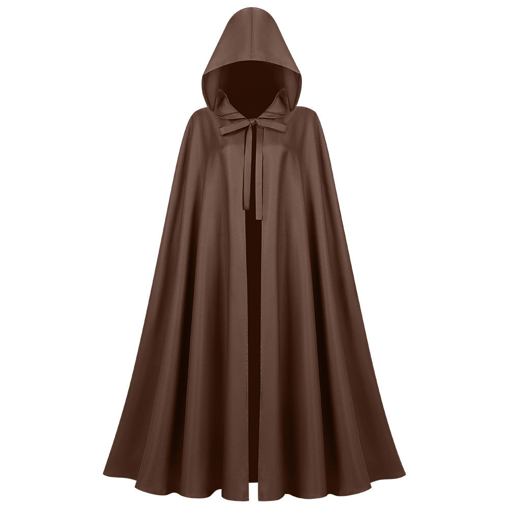 Mittelalterlicher Mantel Kapuzenmantel Mönchsrobe Zauberer Cosplay Kostüm Outfits Halloween Karneval Anzug