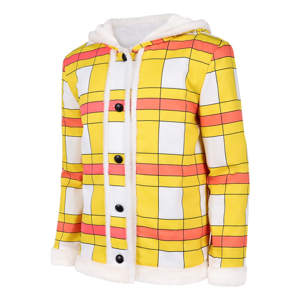 One Piece Herren Luffy gelb Top Cosplay Kostüm für Halloween und Karnevalspartys