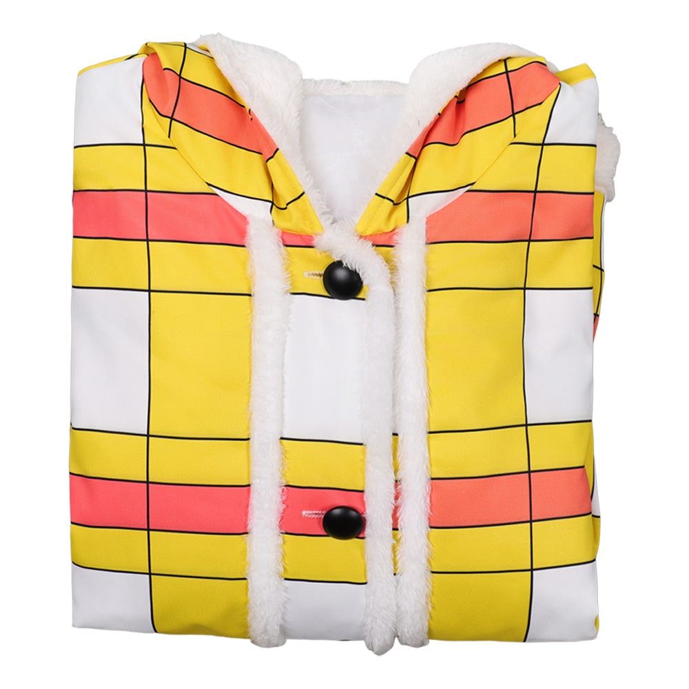 One Piece Herren Luffy gelb Top Cosplay Kostüm für Halloween und Karnevalspartys