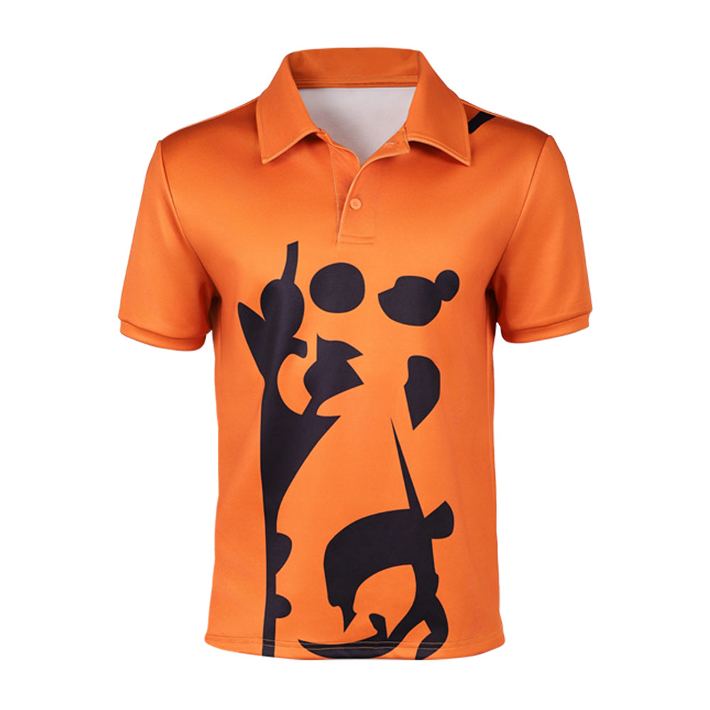 One Piece Herren Sanji orange Top Cosplay-Kostüm für Halloween Karneval Partys