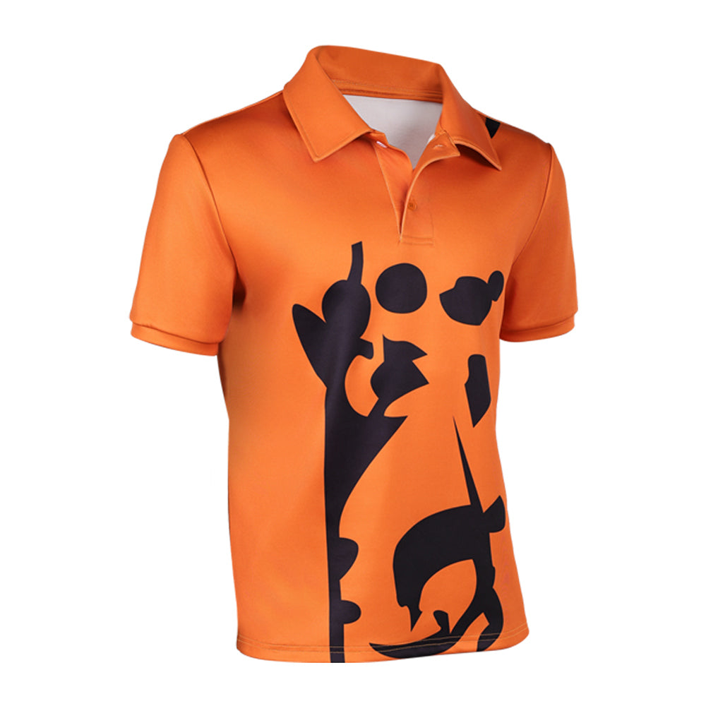 One Piece Herren Sanji orange Top Cosplay-Kostüm für Halloween Karneval Partys