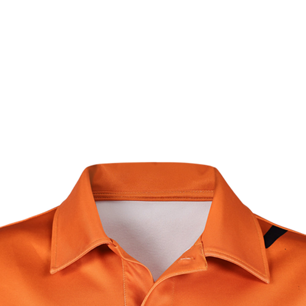 One Piece Herren Sanji orange Top Cosplay-Kostüm für Halloween Karneval Partys