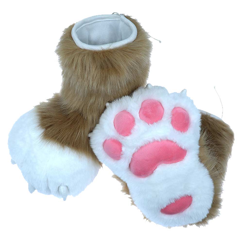 Plüsch Tier Pfote Socken Plüsch Schuhe Cover Halloween Karneval Kostüm Zubehör