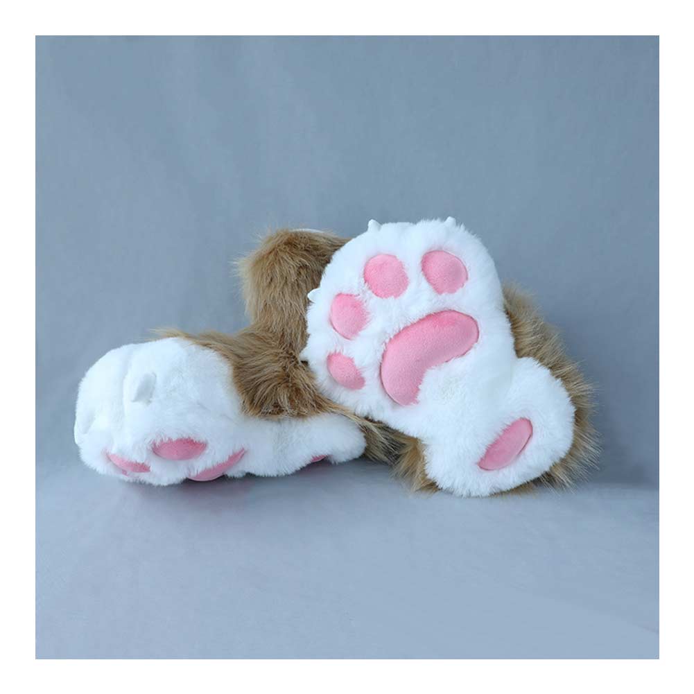 Plüsch Tier Pfote Socken Plüsch Schuhe Cover Halloween Karneval Kostüm Zubehör