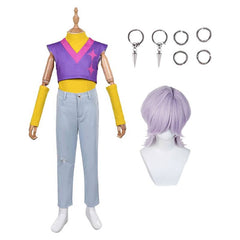 Kinder Cosplay Kostüm Mystery lila Outfits Cosplay