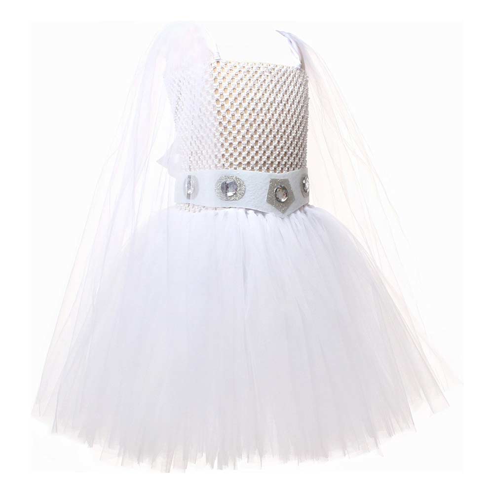 SW Kinder Mädchen Leia Cosplay tutu Kleid Kostüm Outfits Halloween Karneval Anzug