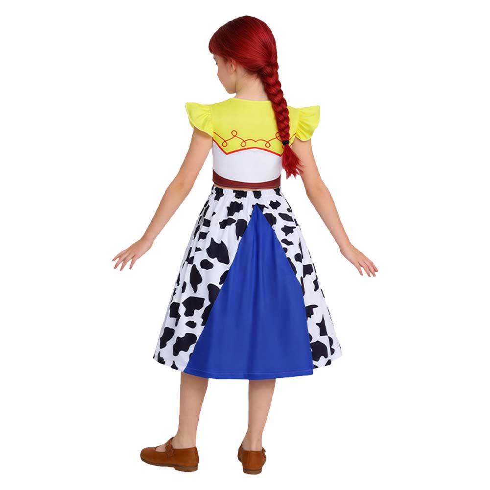 Toy Story Kinder Mädchen Kleid Cosplay-Kostüm für Halloween, Karneval und Partys – Jessie