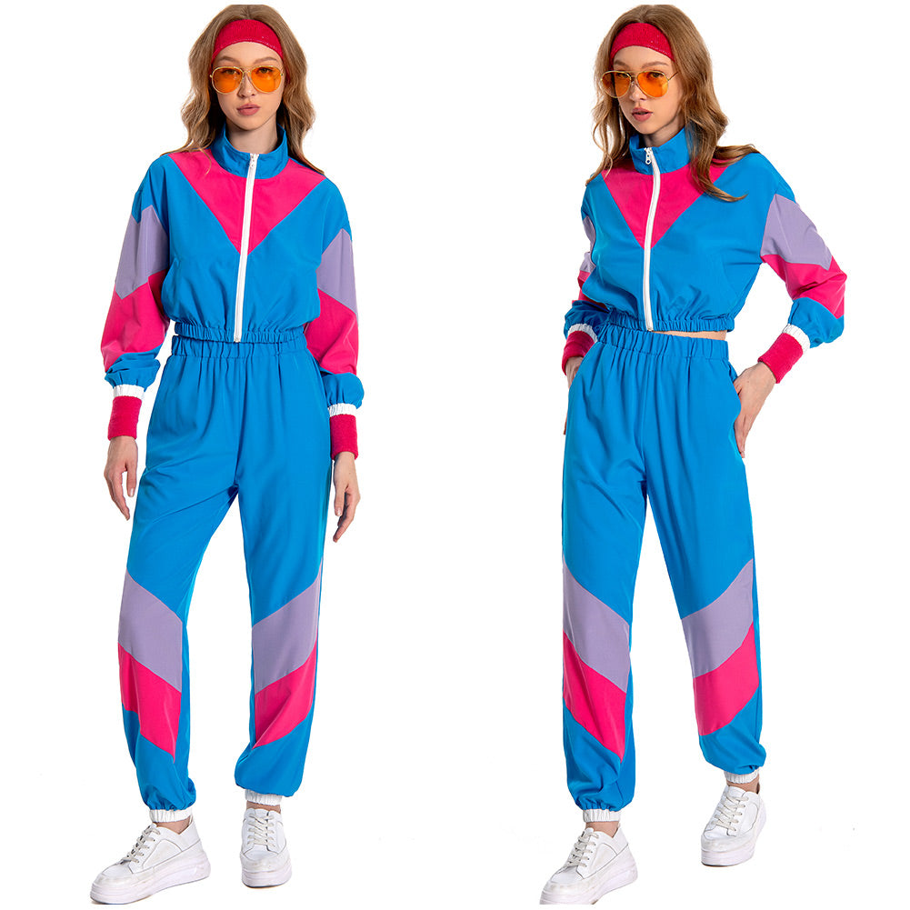 unisex Halloween Cosplay Cosplay Kostüm Outfits Halloween Karneval Anzug 80er Jahre Workout Kostüm Kostüm Outfit Set für Erwachsene