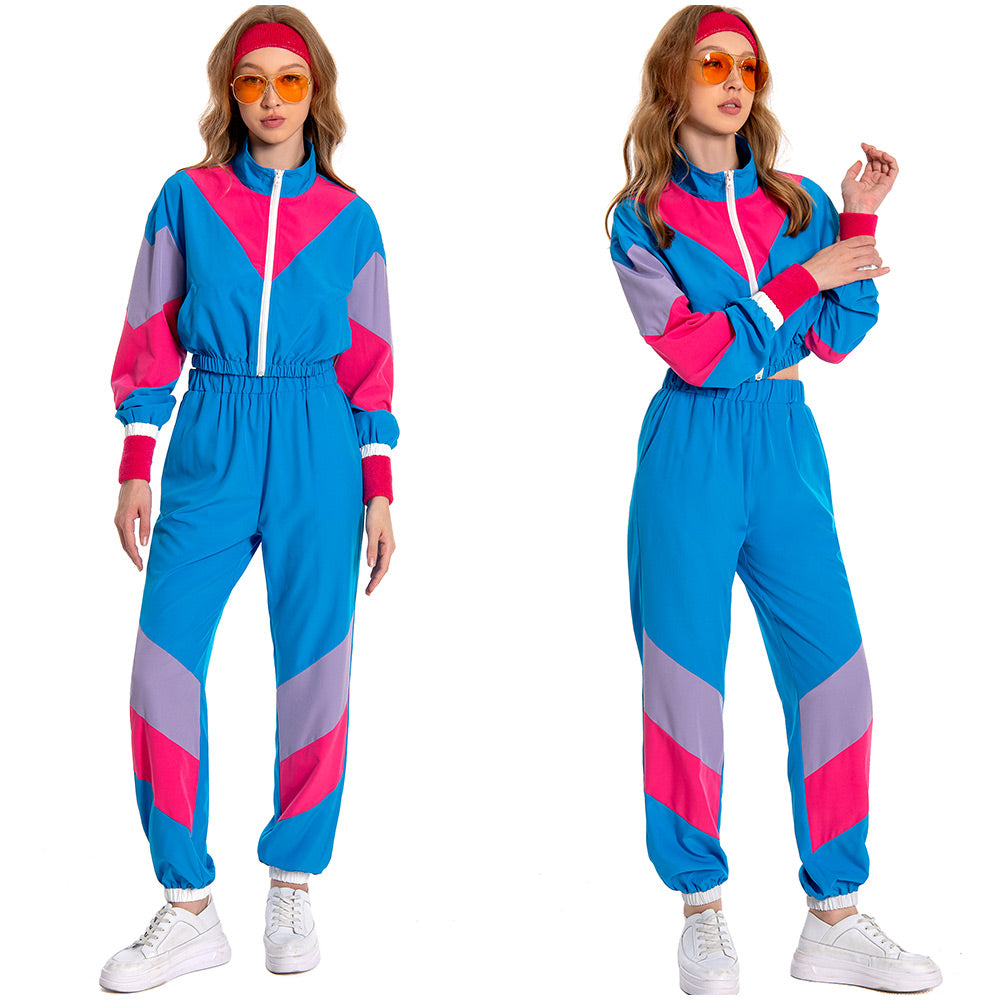 unisex Halloween Cosplay Cosplay Kostüm Outfits Halloween Karneval Anzug 80er Jahre Workout Kostüm Kostüm Outfit Set für Erwachsene