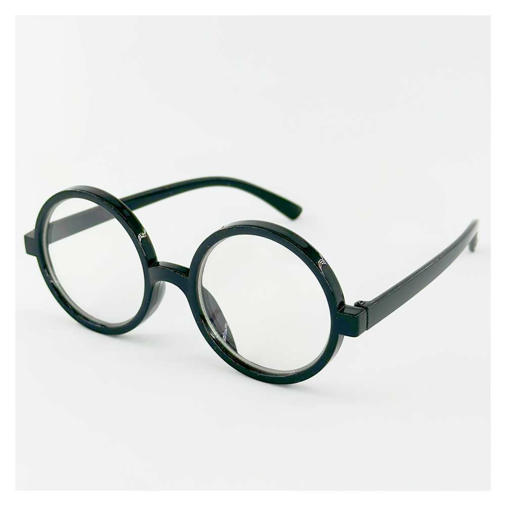 Vintage Runde Zauberer Brille mit weißen Gläsern Perfekt für Wizard Cosplay und Halloween Outfits