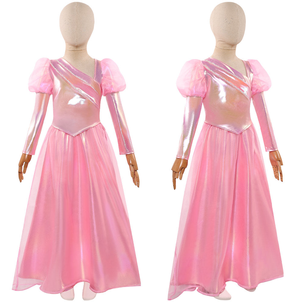 Wicked Kinder Mädchen Glinda Kleid Cosplay Kostüm Halloween Karneval Party Anzug