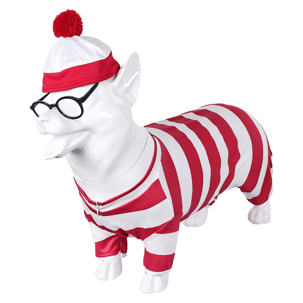 Wo ist Walter Hundekleidung Willy der Hund Cosplay Kostüm Outfits Halloween Karneval Anzug