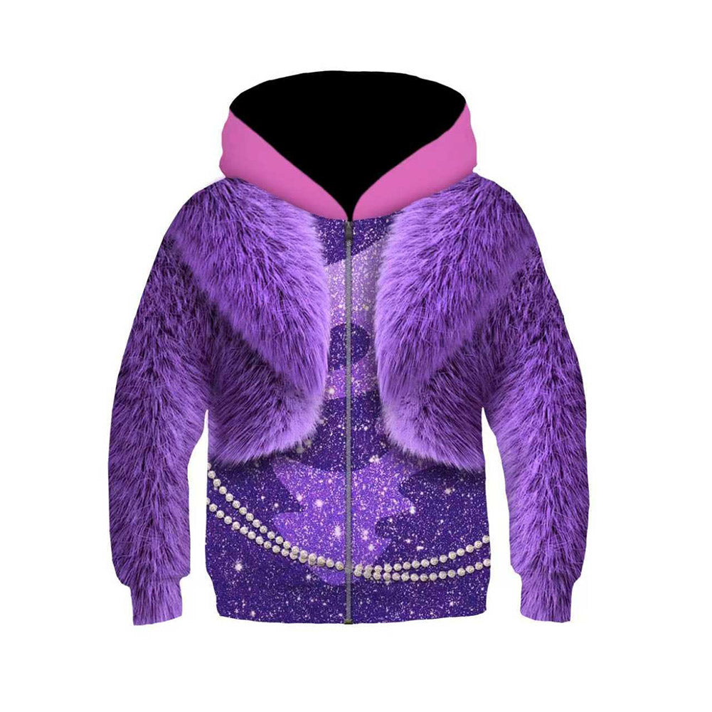 Zoomania Kinder Mädchen Cosplay-Hoodie 3D Druck Kapuzensweatshirt Pullover Gazelle