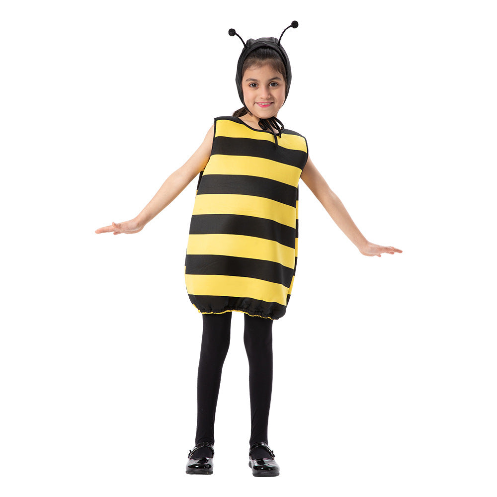 Kinder Bienchen Tieranzug Halloween Karneval Kostüm auch als Schlafanzug Tier Overall