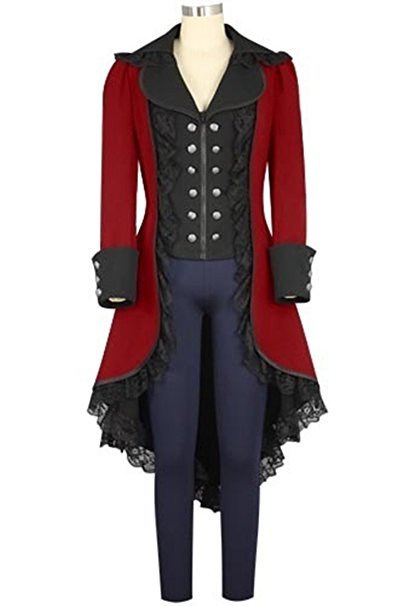 Halloween Damen victorianische Smoking-Jacke Frack Steampunk Jacke