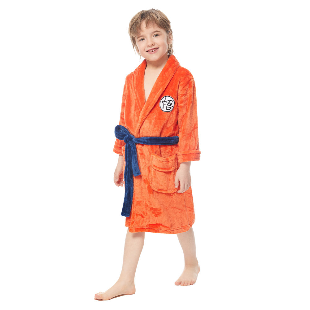 Bademantel Dragon Ball Cosplay Son Goku Kostüm Schlafanzug Plüsche Robe Mantel Erwachsene Pajamas