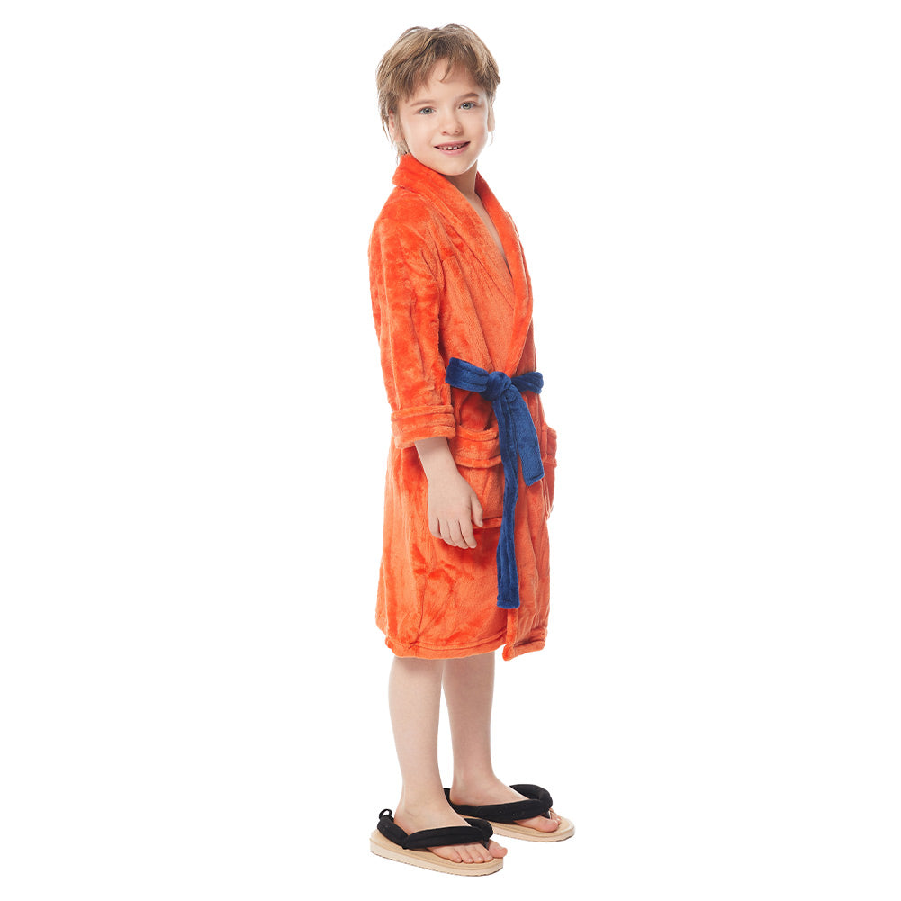 Bademantel Dragon Ball Cosplay Son Goku Kostüm Schlafanzug Plüsche Robe Mantel Erwachsene Pajamas