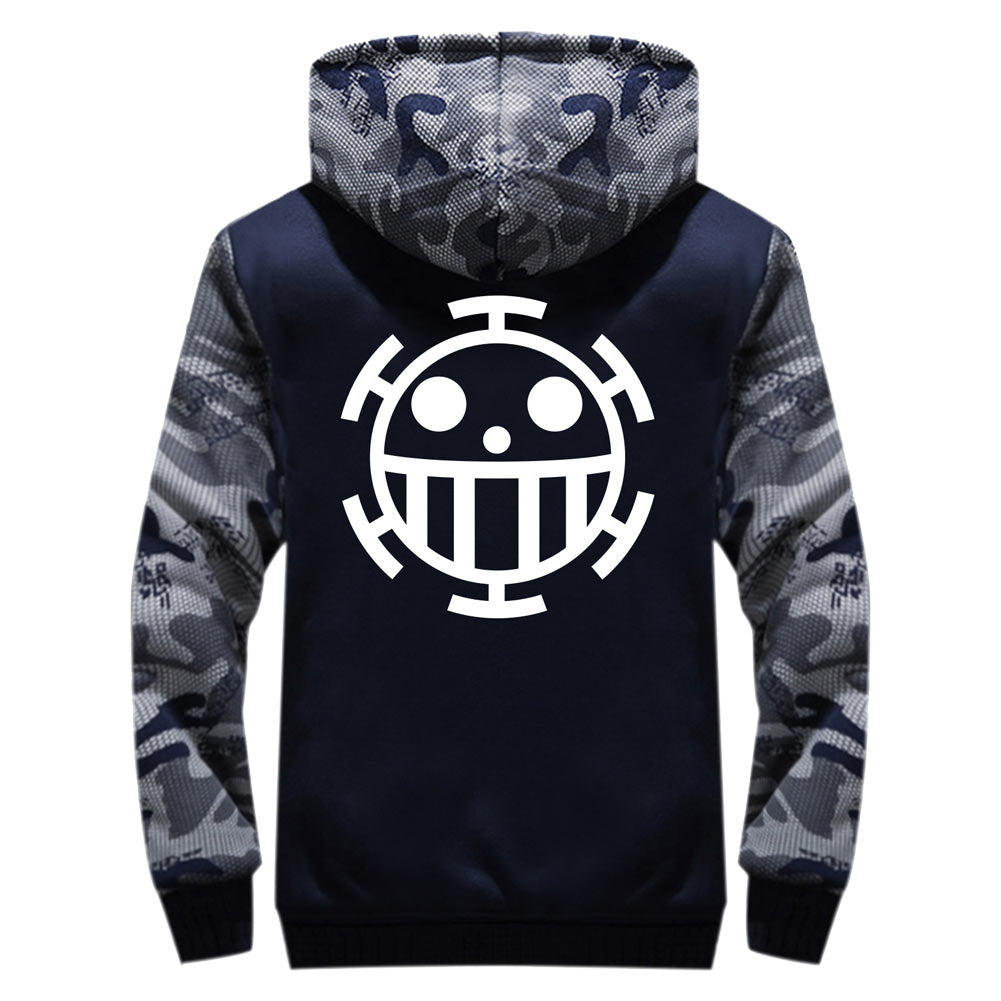 Trafalgar D. Water Law Oine Piece Hoodie Kaputzepullover winter warm Hoodie für Erwachsene