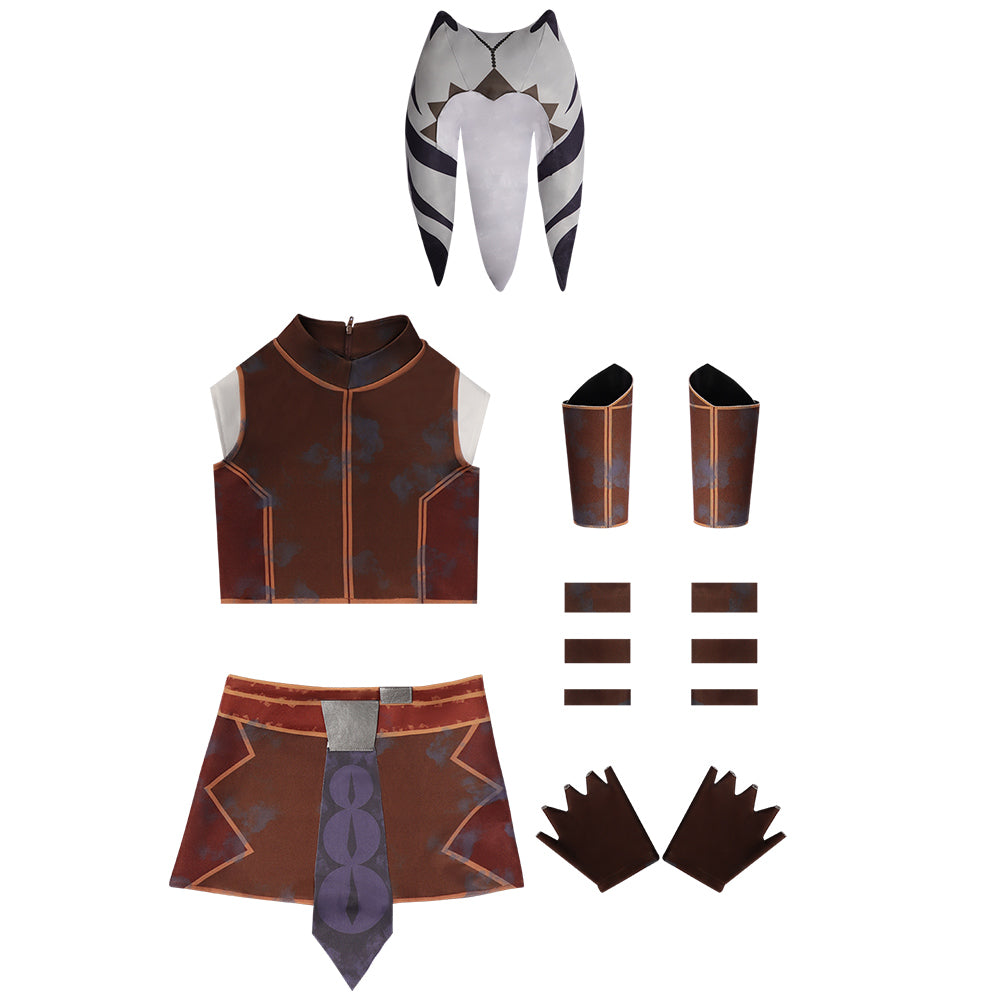 Kinder Asoka Tano SW Outfits Cosplay Kostüm