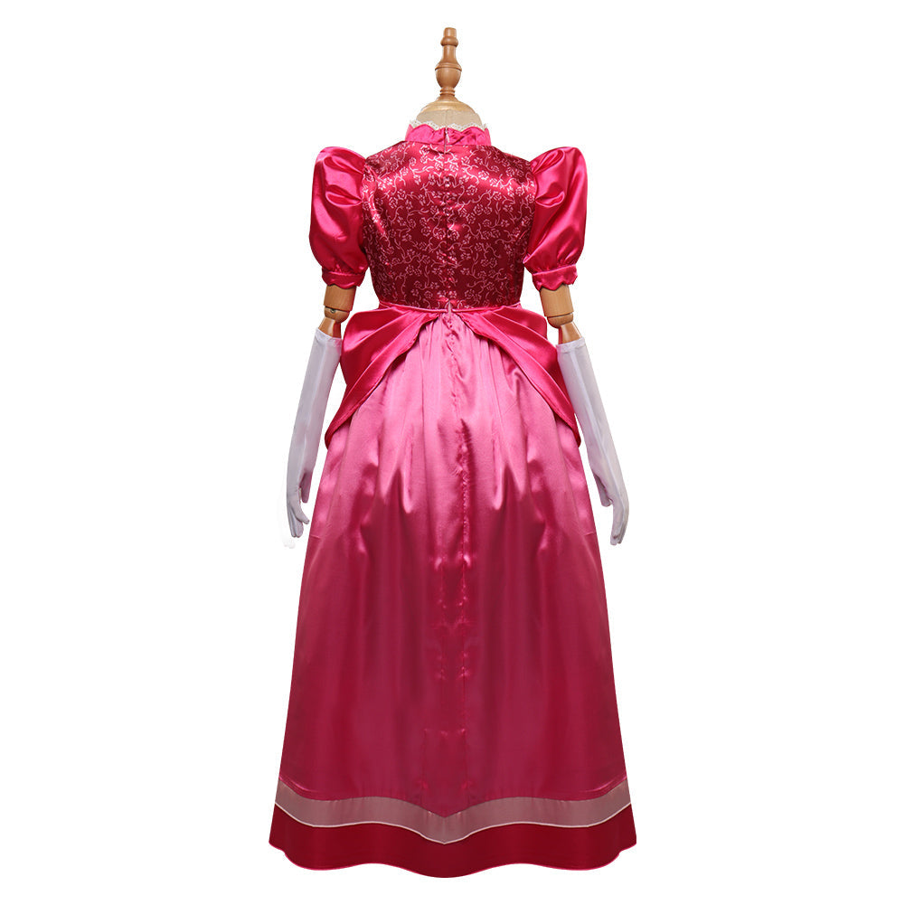 Kinder Prinzessin Peach Kleid The Super Mario Bros. Movie Peach Halloween Karneval Outfits