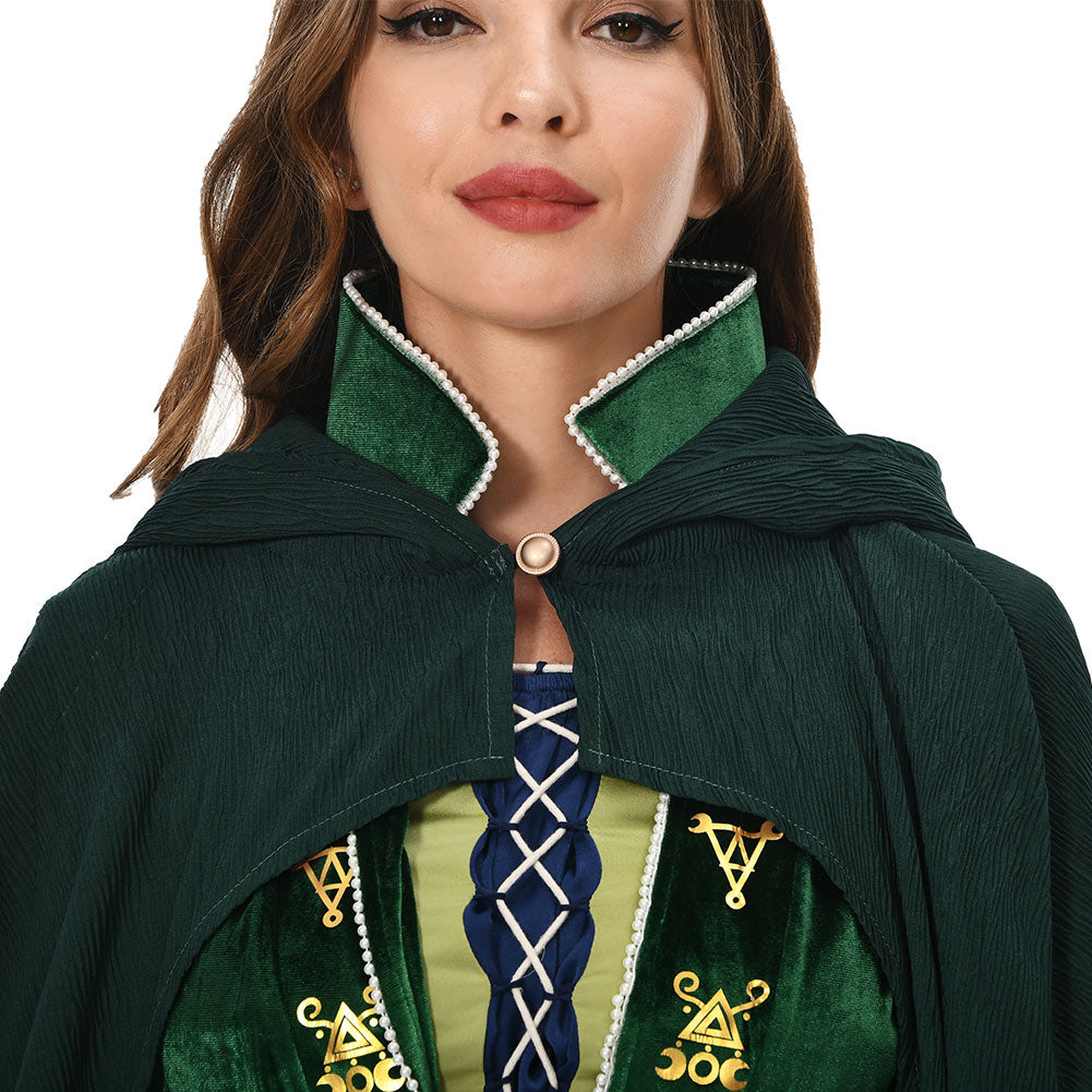Damen/Kinder Hocus Pocus Sarah Mary Winifred Sanderson Umhang mit Kapuze