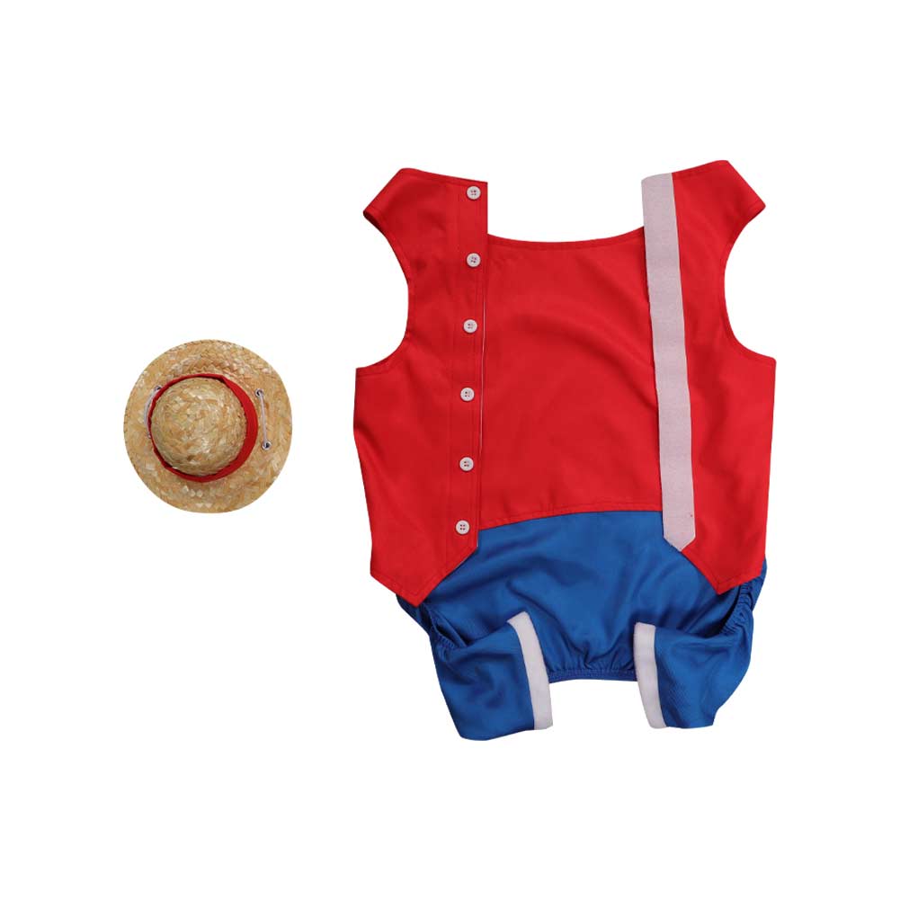 Luffy one piece Haustier Hund Cosplay Kostüm Outfits Halloween Karneval Party Anzug