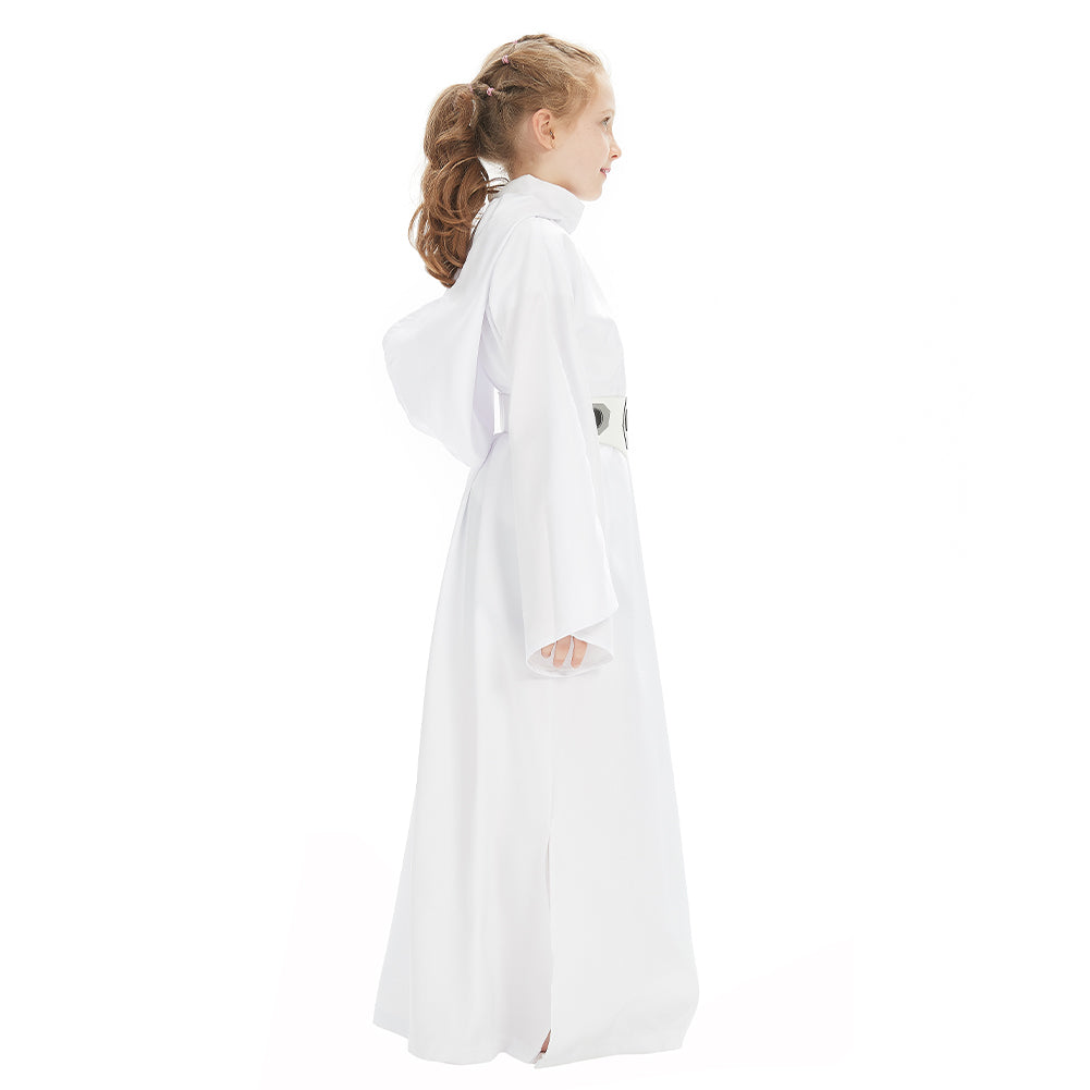 Kinder Mädchen  Prinzessin Leia Cosplay Kostüm