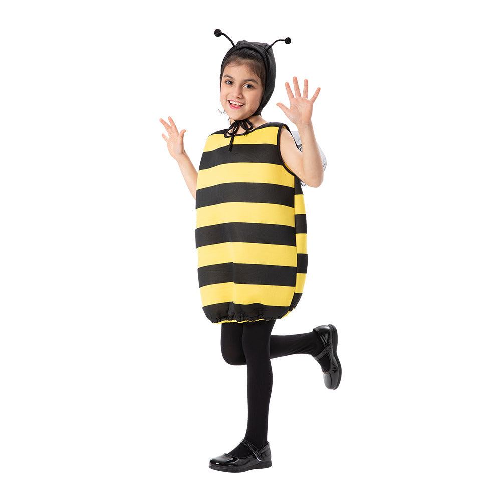Kinder Bienchen Tieranzug Halloween Karneval Kostüm auch als Schlafanzug Tier Overall
