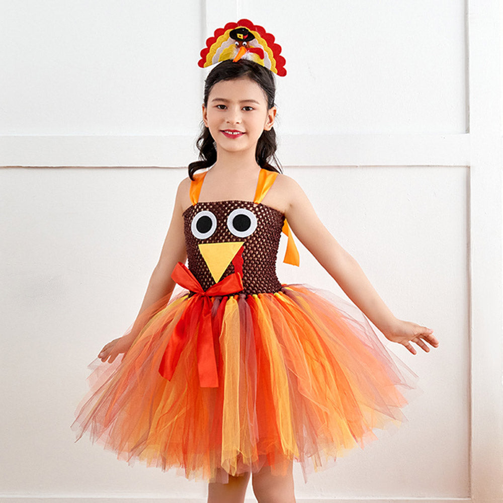 Mädchen Tutukleid Thanksgiving Turkey Truthühner Tüll Kleid Mottoparty Kleid
