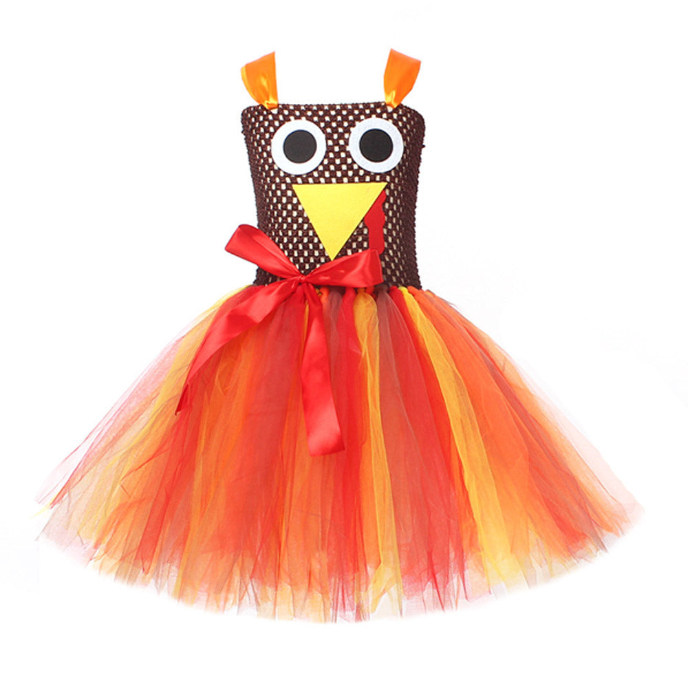 Mädchen Tutukleid Thanksgiving Turkey Truthühner Tüll Kleid Mottoparty Kleid