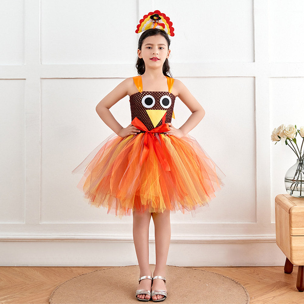 Mädchen Tutukleid Thanksgiving Turkey Truthühner Tüll Kleid Mottoparty Kleid