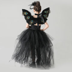 Kinder Mädchen Pfau Cosplay Kostüm Tutu Kleid Outfits Halloween Karneval Party Verkleidung Anzug