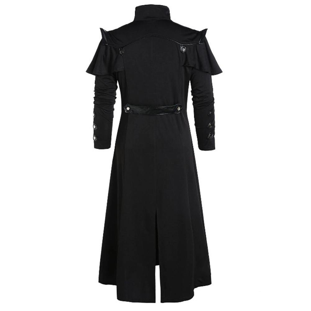 Mittelalterliche Herren Mantel gotische Steampunk Hooded Jacke Cosplay Kostüme für Halloween Karneval - Karnevalkostüme