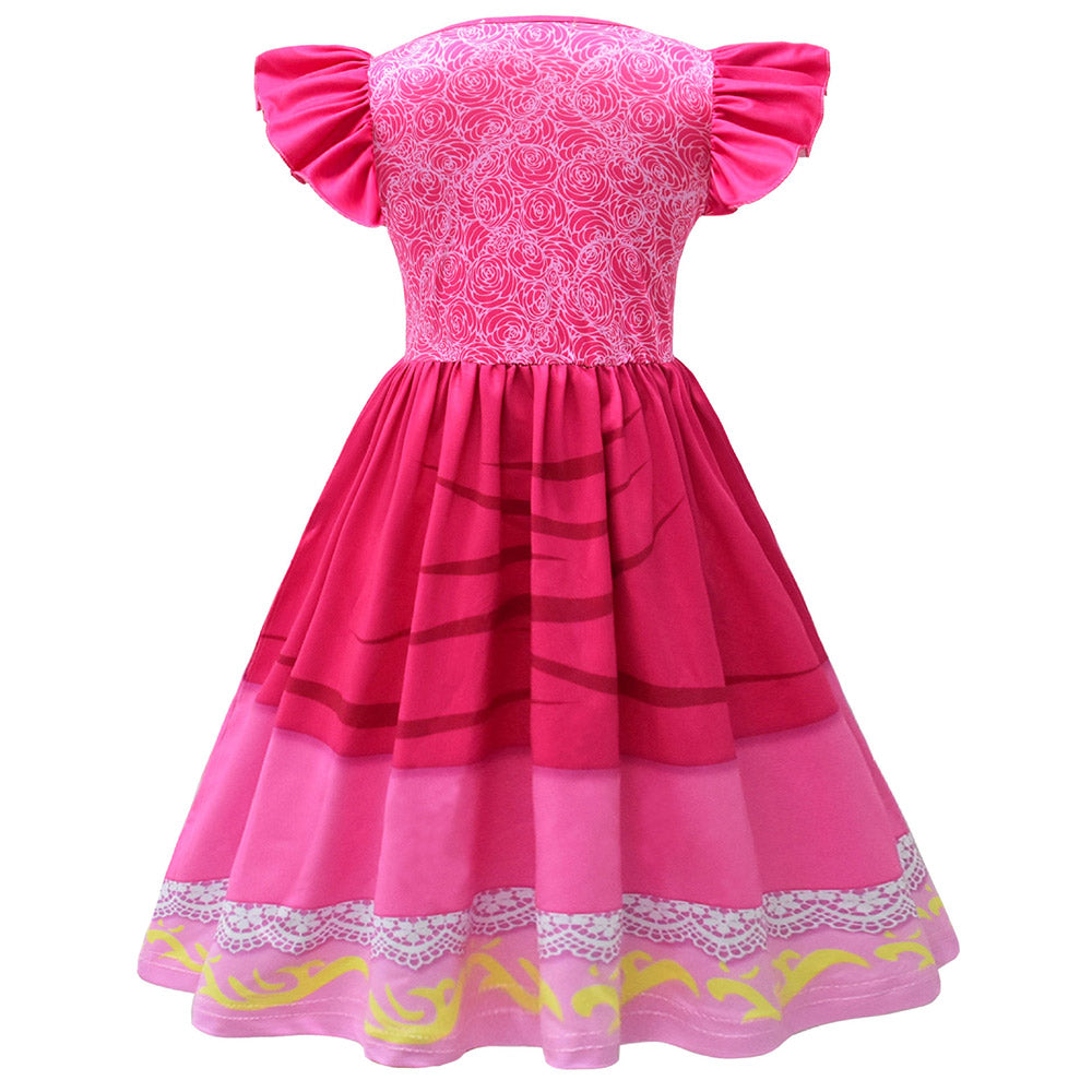 Kinder Super Mario peach Cosplay Kostüm Halloween Mädchen Karneval Party Verkleidung Anzug
