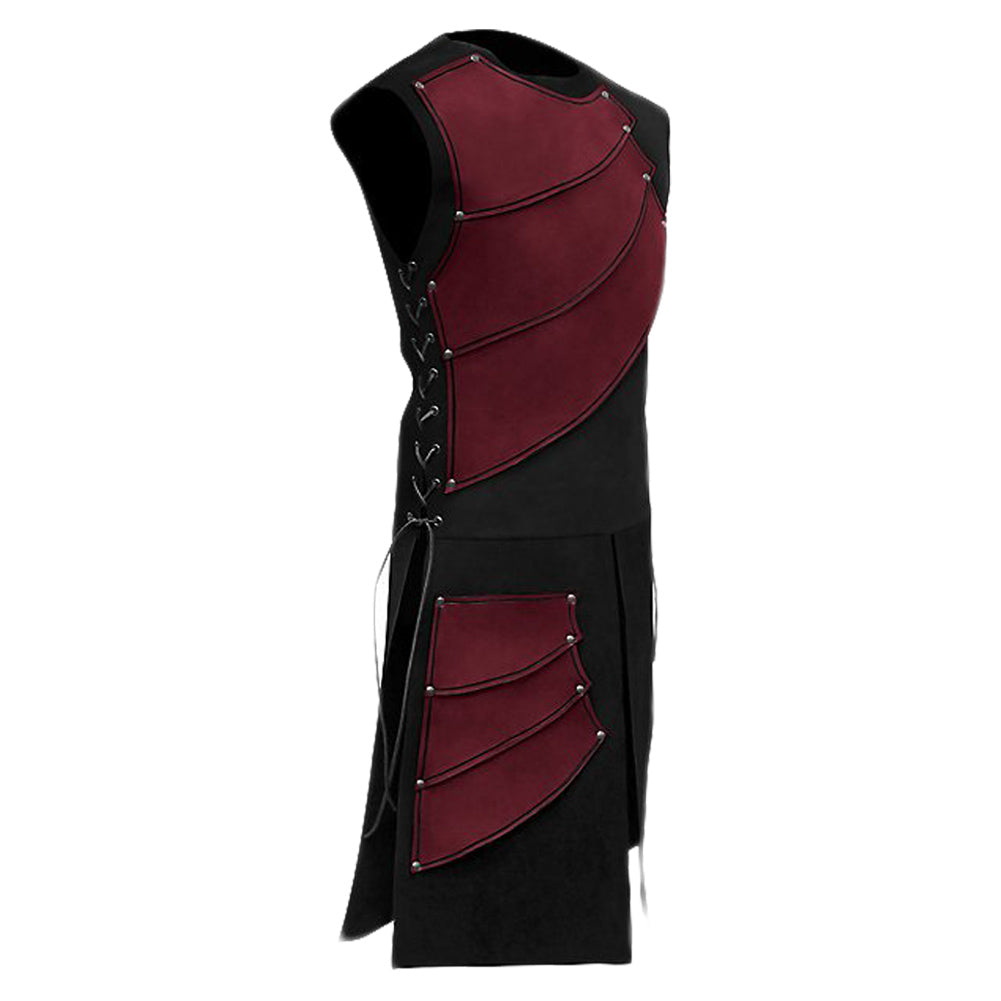 Herren Mittelalterlich Weste GoT Schnürung Ärmellos Halloween Pirat Cosplay Kostüm Steampunk Viktorianisch Vest