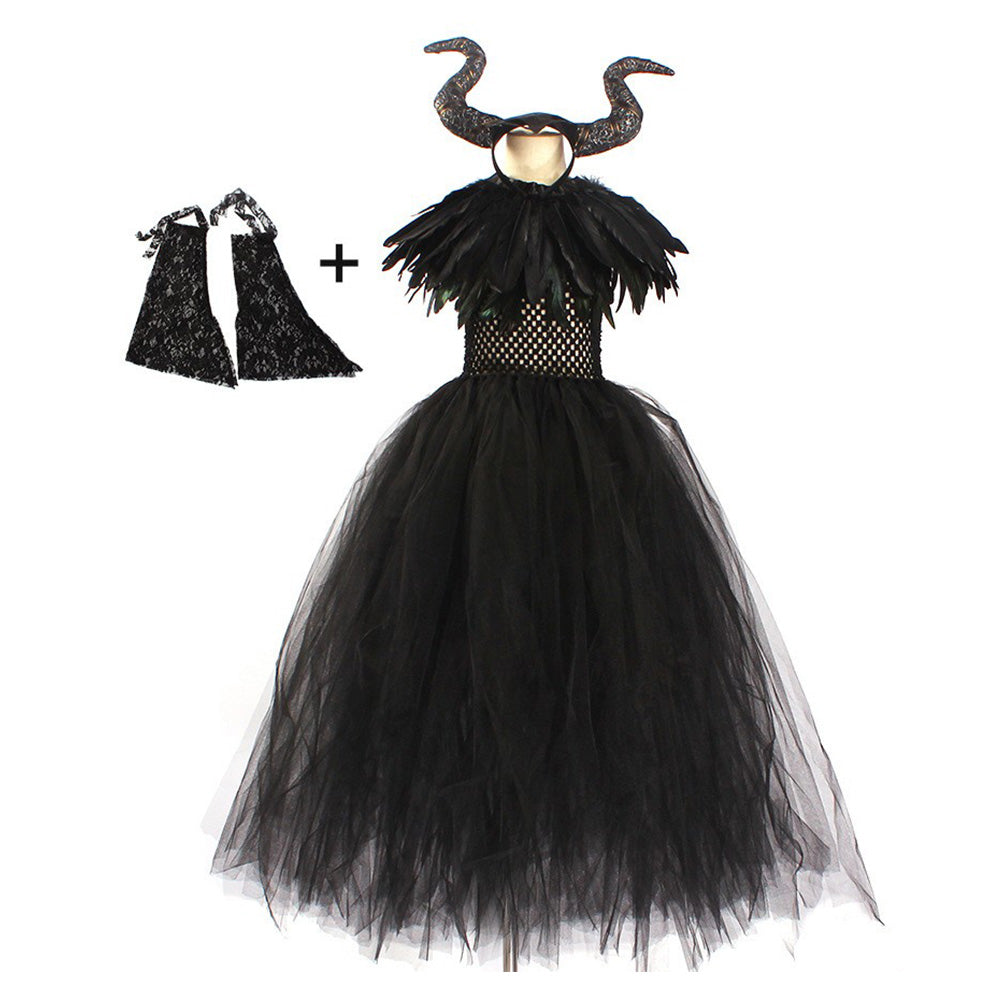 Mädchen Cosplay Kostüm Outfits Halloween Karneval Kinder 4tlg. Kleid