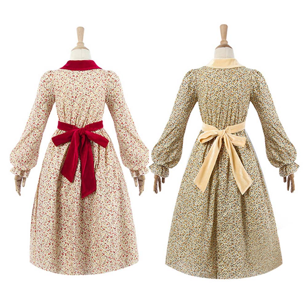 Mittelalter Retro-Blumenkleid Kostüm für Halloween Festival Kleid