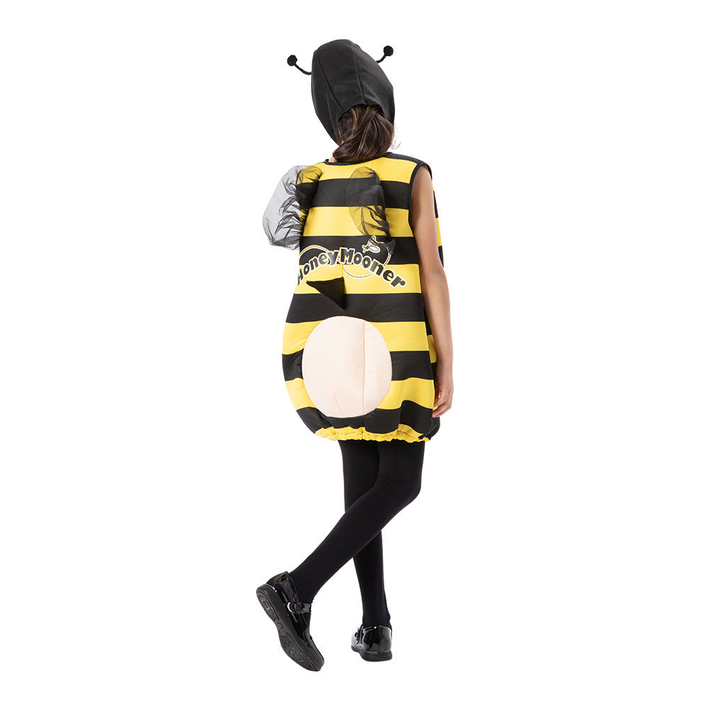 Kinder Bienchen Tieranzug Halloween Karneval Kostüm auch als Schlafanzug Tier Overall