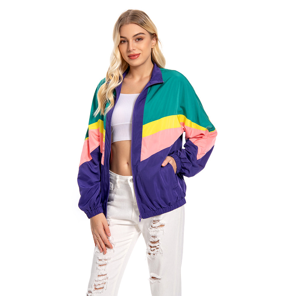 unisex 80er Jahre Jacken Damen Reto Jacke Mantel Cosplay Kostüm Outfits Halloween Karneval Anzug