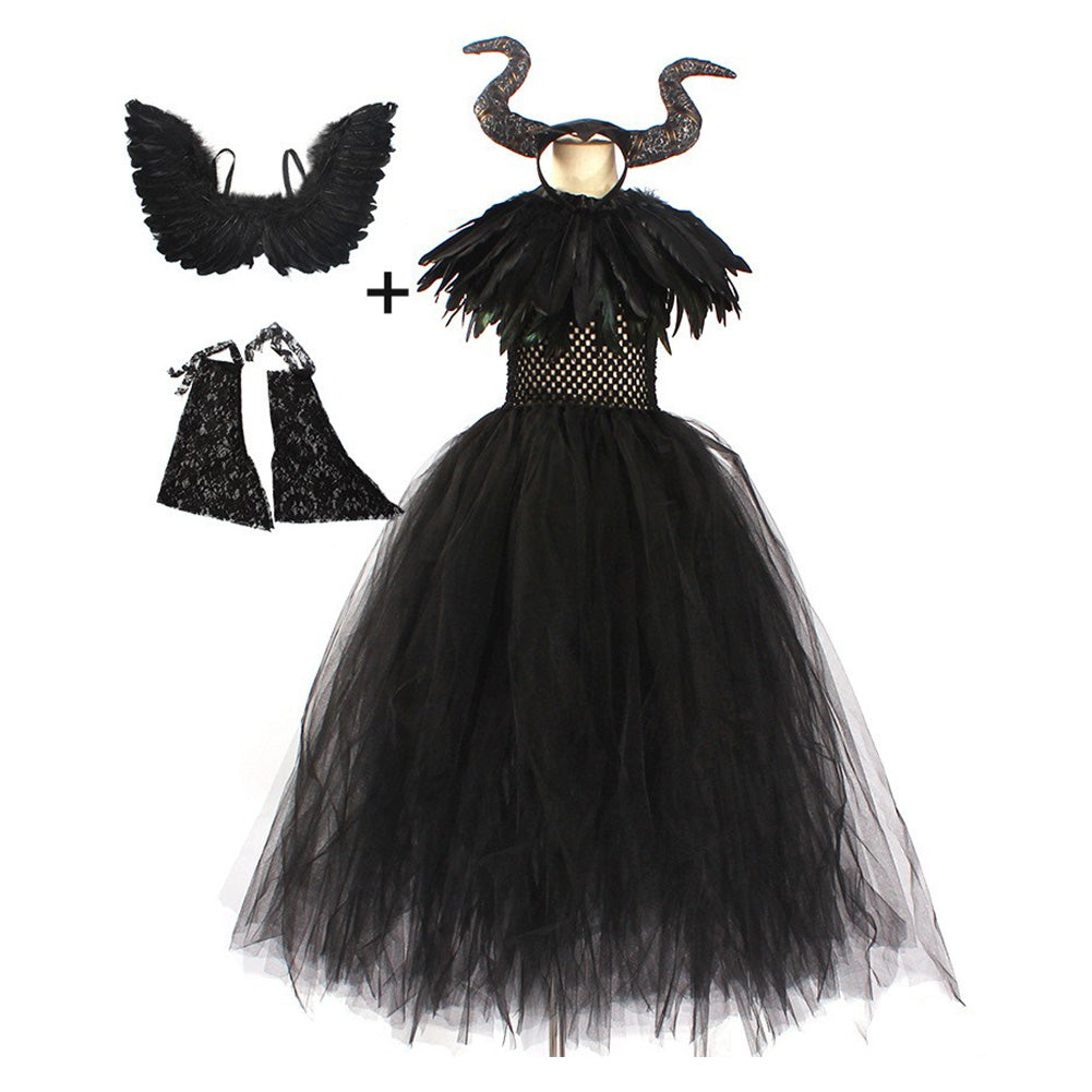 Mädchen Cosplay Kostüm Outfits Halloween Karneval Kinder 5tlg. Kleid